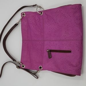 Lavorazione Artigianale Italian leather crossbody convertible tote handbag